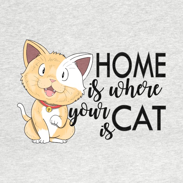 Home is where your cat is. Cat mom and dad design by Prints by Hitz